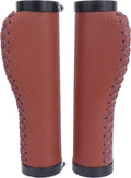 Handvatset Edge Leer incl Lockring - camel brown- 135/135mm (werkplaatsverpakking)