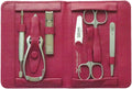 Excellent-Solingen Manicure Etui - 7-Delig - Rood Lederen Etui - Hoogwaardige Nagelverzorging