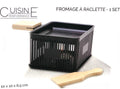 Raclette & Kaasfondue To-Go - Compact 1-persoons Set - 10×10×6,5 cm - Zwart