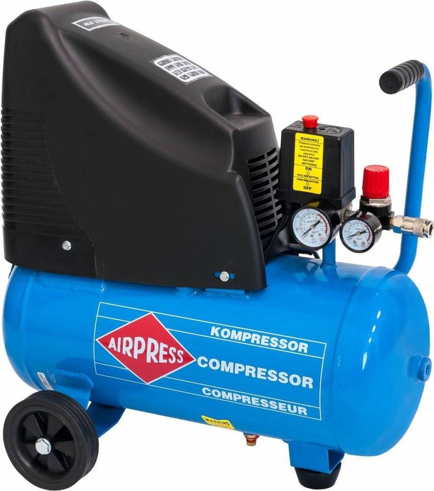 Airpress 36741-K1 - Olievrije Compressor HLO 215-25 8 bar 1,5 pk 172 l/min 24 l