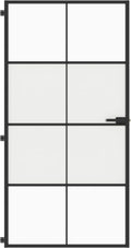 vidaXL - Binnendeur - smal - 102,5x201,5 - cm - gehard - glas - en - aluminium - zwart