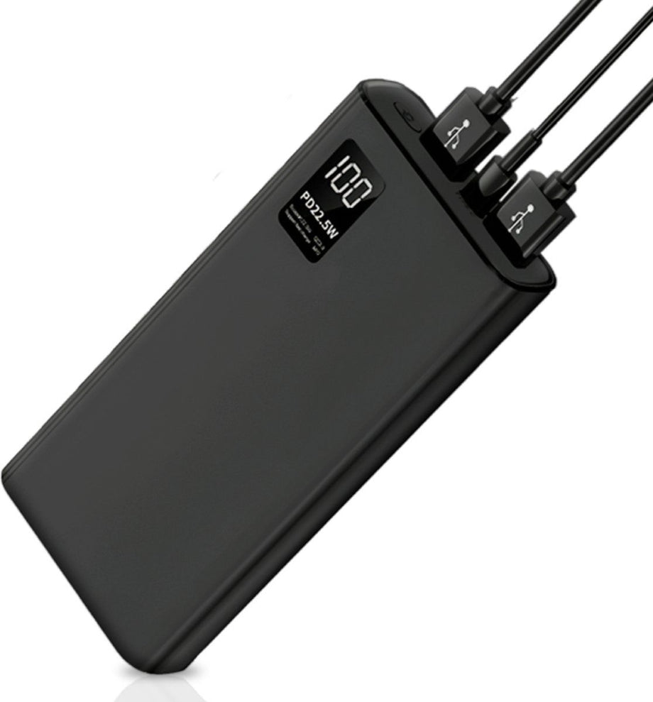 QuchiQ™ Powerbank 20000mAh - Draadloze oplader - Quick Charge - 3 apparaten tegelijk opladen