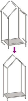 vidaXL - Brandhoutrek - 40x25x90 - cm - koudgewalst - staal - antracietkleurig