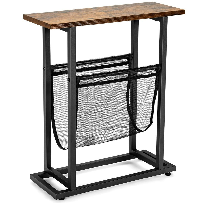 Coast Industrial - Accenttafel - Compact ontwerp met roosterplank - Bruin en zwart