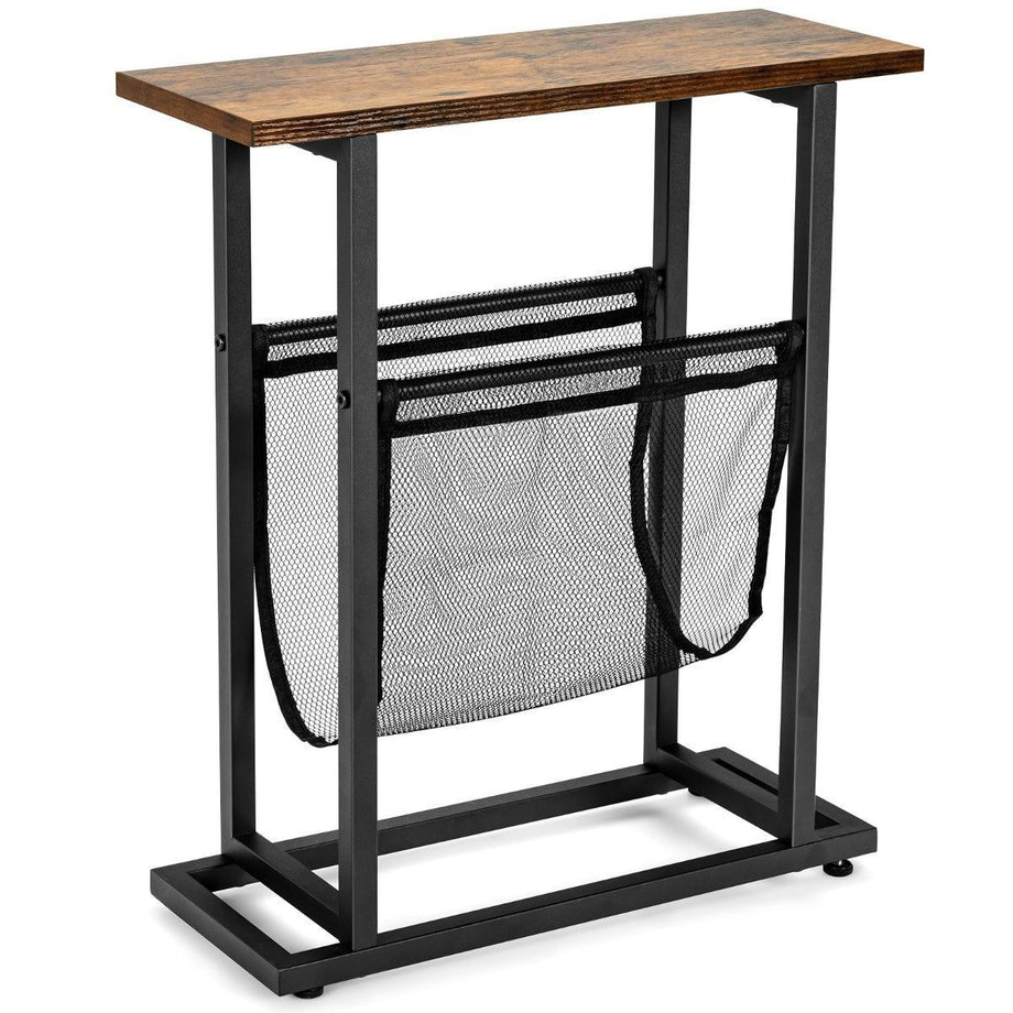 Coast Industrial - Accenttafel - Compact ontwerp met roosterplank - Bruin en zwart