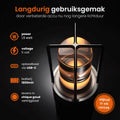 Goliving Tafellamp - Oplaadbaar - Dimbaar - Zwart - 17.5 cm