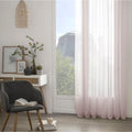 Atmosphera Anissa Voile Gordijn 135x260cm - Kant en klaar met ringen - Roze