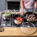 KitchenAid Stainless Steel kookpannenset met glazen deksels 3-delig - RVS - inductie
