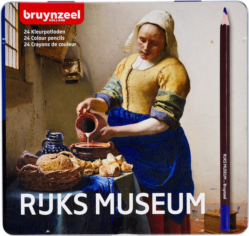Kleurpotloden Bruynzeel Melkmeisje blik à 24 stuks assorti - 6 stuks