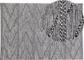 TERMAL - Laagpolig vloerkleed - Zwart - 160 x 230 cm - Katoen