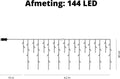FlinQ Amber IJspegelverlichting - Lichtslinger Buiten - 144 LED Lampen - IP44 (1 stuk)