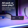 Crucial P310 - M.2 SSD 4TB - PCIe 4.0 7100 MB/s met heatsink