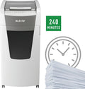 Leitz IQ Autofeed 600 Stille Papierversnipperaar P-4 Snippers voor Kantoor - Tot 600 A4 Vellen - Wit