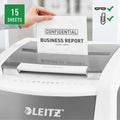 Leitz IQ Autofeed 600 Stille Papierversnipperaar P-4 Snippers voor Kantoor - Tot 600 A4 Vellen - Wit