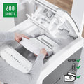 Leitz IQ Autofeed 600 Stille Papierversnipperaar P-4 Snippers voor Kantoor - Tot 600 A4 Vellen - Wit