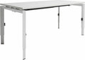 Linesto N4 bureau, hoogte instelbaar (65-85cm) met 140x80cm havana/ kersen licht zwevend 25mm blad en zwart (RAL9005) vierpoot N-frame (poot rechthoekig 66 x 26 mm.), (met geintegreerde kabelgoot)