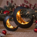 Gadgy Maan - Theelichthouder - Zwart / Goud - 15 & 21 cm (2 stuks)