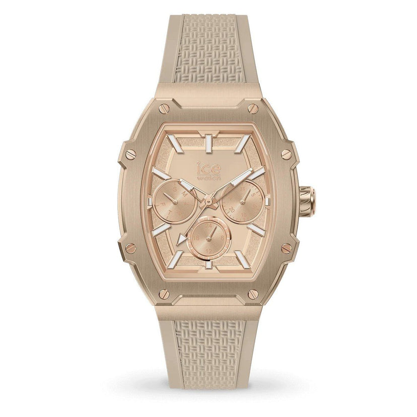 Ice-Watch - Ice boliday Timeless - Bruin dameshorloge met siliconen band - 38 mm (Small)