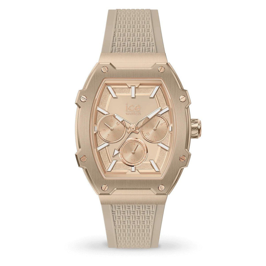 Ice-Watch - Ice boliday Timeless - Bruin dameshorloge met siliconen band - 38 mm (Small)