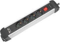 LogiLink LPS237U power uitbreiding 1,5 m 4 AC-uitgang(en) Binnen Zwart, Zilver