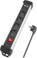 LogiLink LPS237U power uitbreiding 1,5 m 4 AC-uitgang(en) Binnen Zwart, Zilver
