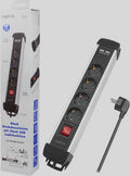 LogiLink LPS237U power uitbreiding 1,5 m 4 AC-uitgang(en) Binnen Zwart, Zilver