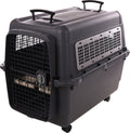 Flamingo Lanta - Reisbench hond XL - Transportbox met wielen en safety lock - Donkergrijs