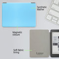 Lunso Geschikt voor Kobo Aura Edition 2 hoes (6 inch) - sleepcover - Lichtblauw