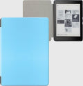 Lunso Geschikt voor Kobo Aura Edition 2 hoes (6 inch) - sleepcover - Lichtblauw
