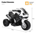 Coast Speelgoedmotor - BMW Design - 6V - 66 x 37 x 44 cm - Zwart met Wit