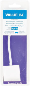 Mini DisplayPort Kabel Mini-DisplayPort Male - VGA Female 15-Pins 0.20 m Wit