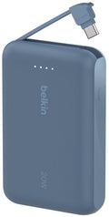 Belkin BoostCharge BPB021HQBL - Powerbank 10.000mAh - 20W Snellaadfunctie - Geïntegreerde USB-C-kabel