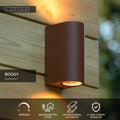 Lucide BOOGY - Wandspot - 2xGU10 - IP44 - Roest bruin
