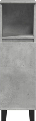 vidaXL - Badkamerkast - 30x30x100 - cm - bewerkt - hout - betongrijs