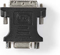 Nedis DVI-Adapter - DVI-I 24+5-Pin Male - VGA Female 15p - Vernikkeld - Recht - PVC - Zwart - Doos