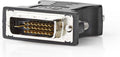 Nedis DVI-Adapter - DVI-I 24+5-Pin Male - VGA Female 15p - Vernikkeld - Recht - PVC - Zwart - Doos
