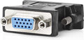 Nedis DVI-Adapter - DVI-I 24+5-Pin Male - VGA Female 15p - Vernikkeld - Recht - PVC - Zwart - Doos