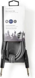 Nedis Mono-Audiokabel - 6,35 mm Male - 6,35 mm Male - Vernikkeld - 3.00 m - Rond - PVC