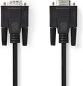 Nedis VGA-Kabel - VGA Male - VGA Female 15p - Vernikkeld - Maximale resolutie: 1280x800 - 2.00 m - Rond - ABS - Zwart - Envelop