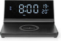 Nedis Wekker met Draadloze Lader - Qi gecertificeerd - 5 / 7.5 / 10 / 15 W - USB-A Male - 2 Alarmtijden - Snoozefunctie