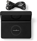 Nedis Wekker met Draadloze Lader - Qi gecertificeerd - 5 / 7.5 / 10 / 15 W - USB-A Male - 2 Alarmtijden - Snoozefunctie