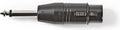 Nedis XLR-Adapter - XLR 3-Pins Female - 6,35 mm Male - Vernikkeld - Recht - Metaal - Zwart - 1 Stuks - Polybag