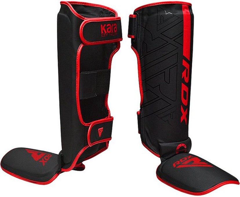 RDX F6 Kara - Scheenbeschermers - CE-gecertificeerd - Zwart/Rood - L