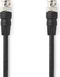 Nedis BNC-Videokabel - BNC Male - BNC Male - Vernikkeld - 75 Ohm - 1.00 m - Zwart