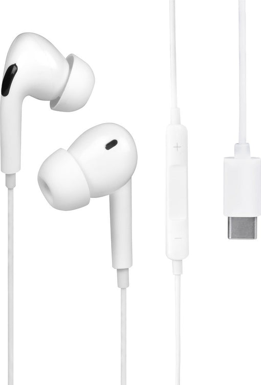Nuvance - Oortjes met Draad - USB-C Aansluiting - Oordopjes met Draad - In-Ear Oortjes met Draad en Microfoon - Wit