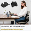 COMFYCENTRE® Zitkussen - Orthopedisch Wigkussen - Ergonomisch Traagschuim - Zwart