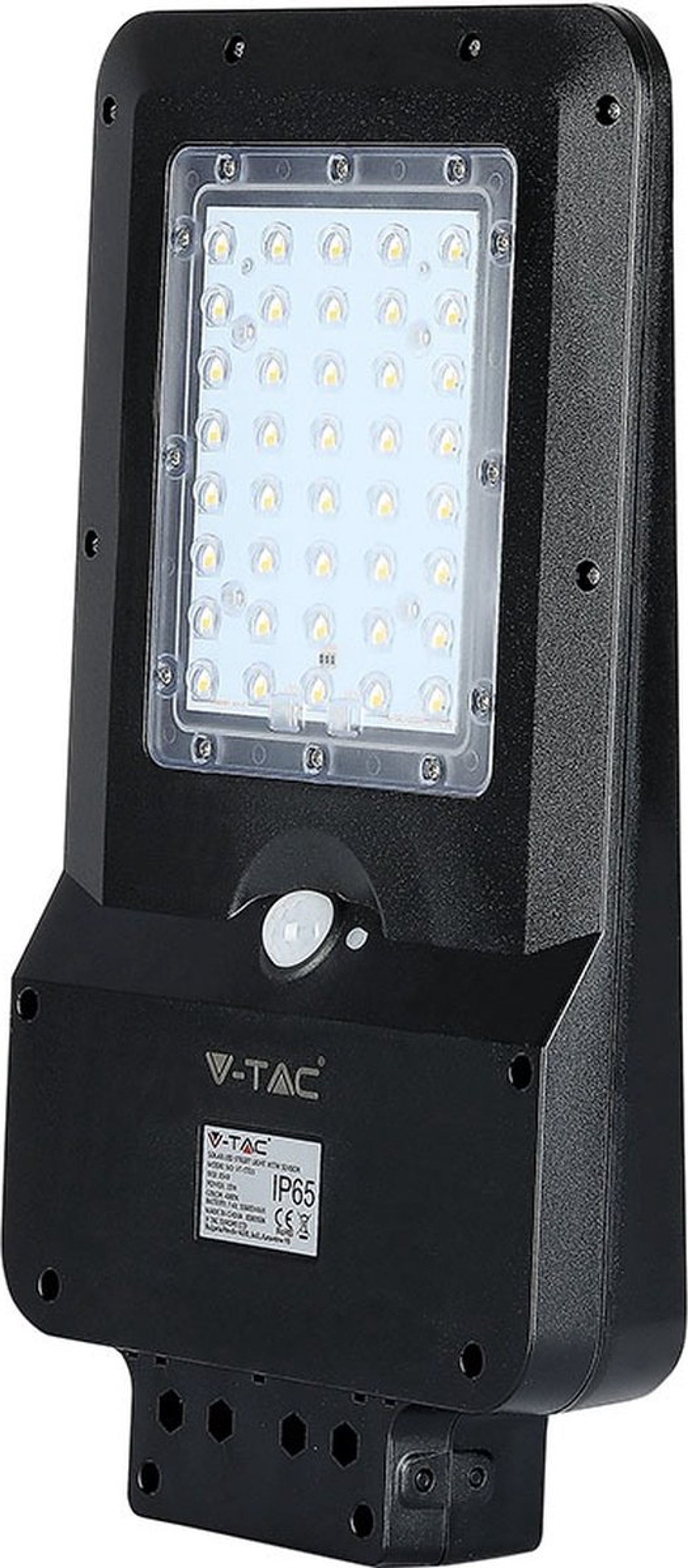 V-TAC VT-ST15 Zwarte straatlantaarns op zonne-energie - IP65 - 15W - 1600 Lumen - 4000K