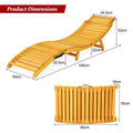 Coast Acaciahouten Tuinligstoel Inklapbaar met Omkeerbaar Kussen Crème/Rood 190 x 55 x 52 cm