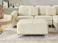 OSLO - Hoekbank met ottomaan - Beige - Linkerzijde - 270 cm - Leer