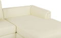 OSLO - Hoekbank met ottomaan - Beige - Linkerzijde - 270 cm - Leer